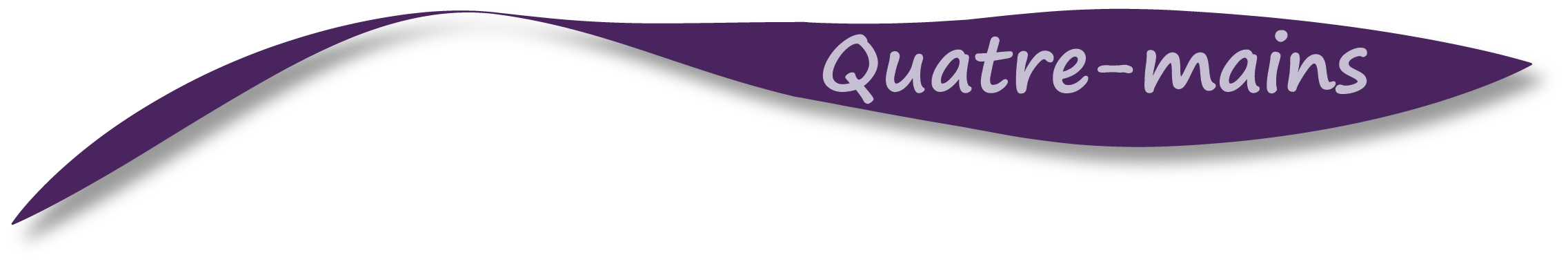 logo van Quatre-mains als scheidingsteken tussen de berichtjes scheidingsteken tussen berichten